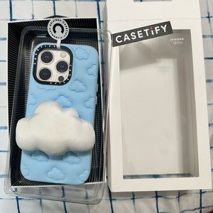 Authentic Casetify- The Grippy Case - Marshmallow Cloud iPhone 15 Pro